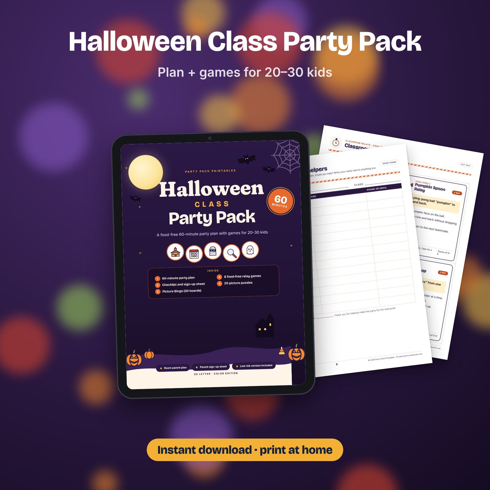 Halloween Class Party Pack, preview 4 of 4 (opens full size)