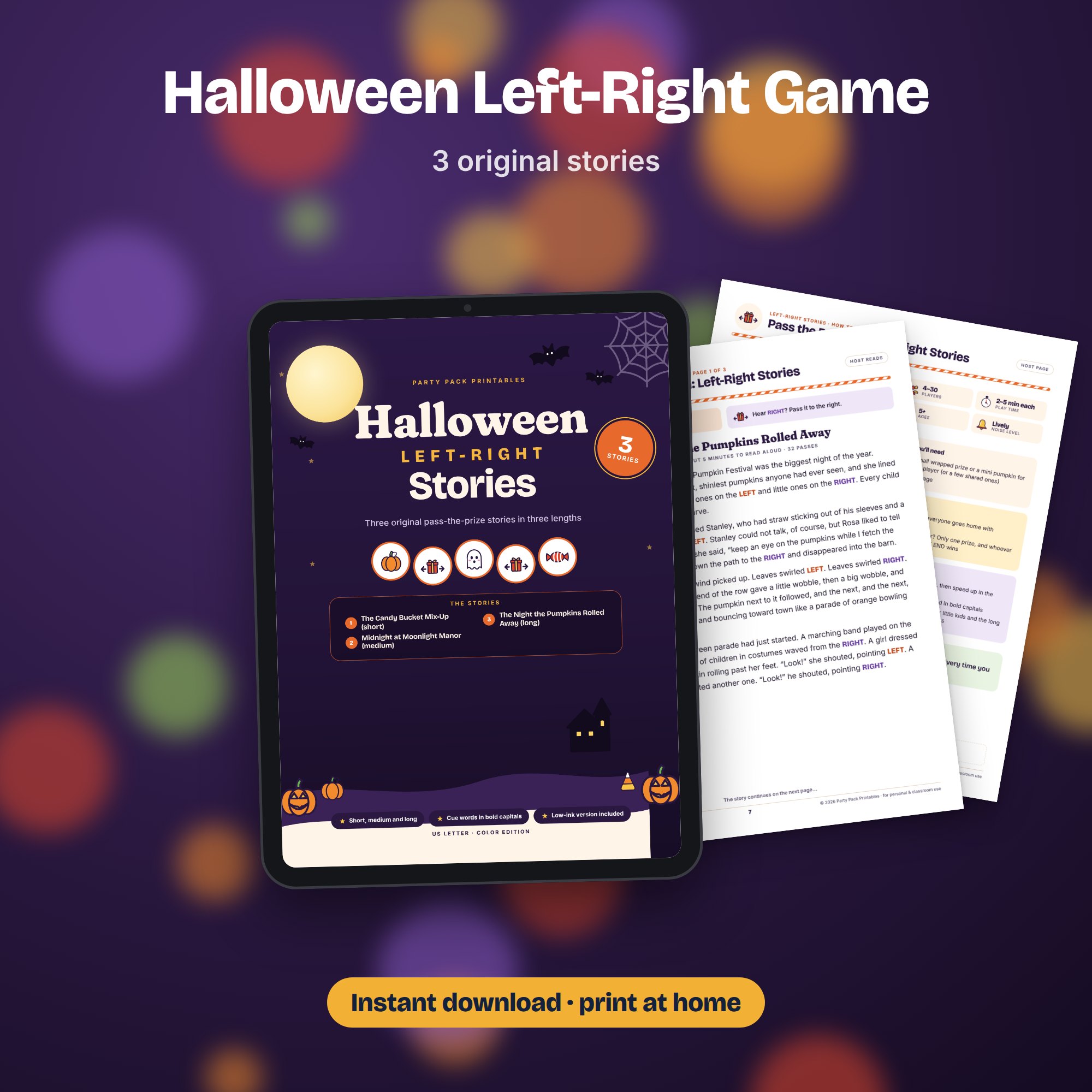 Halloween Left-Right Game, preview 4 of 4 (opens full size)