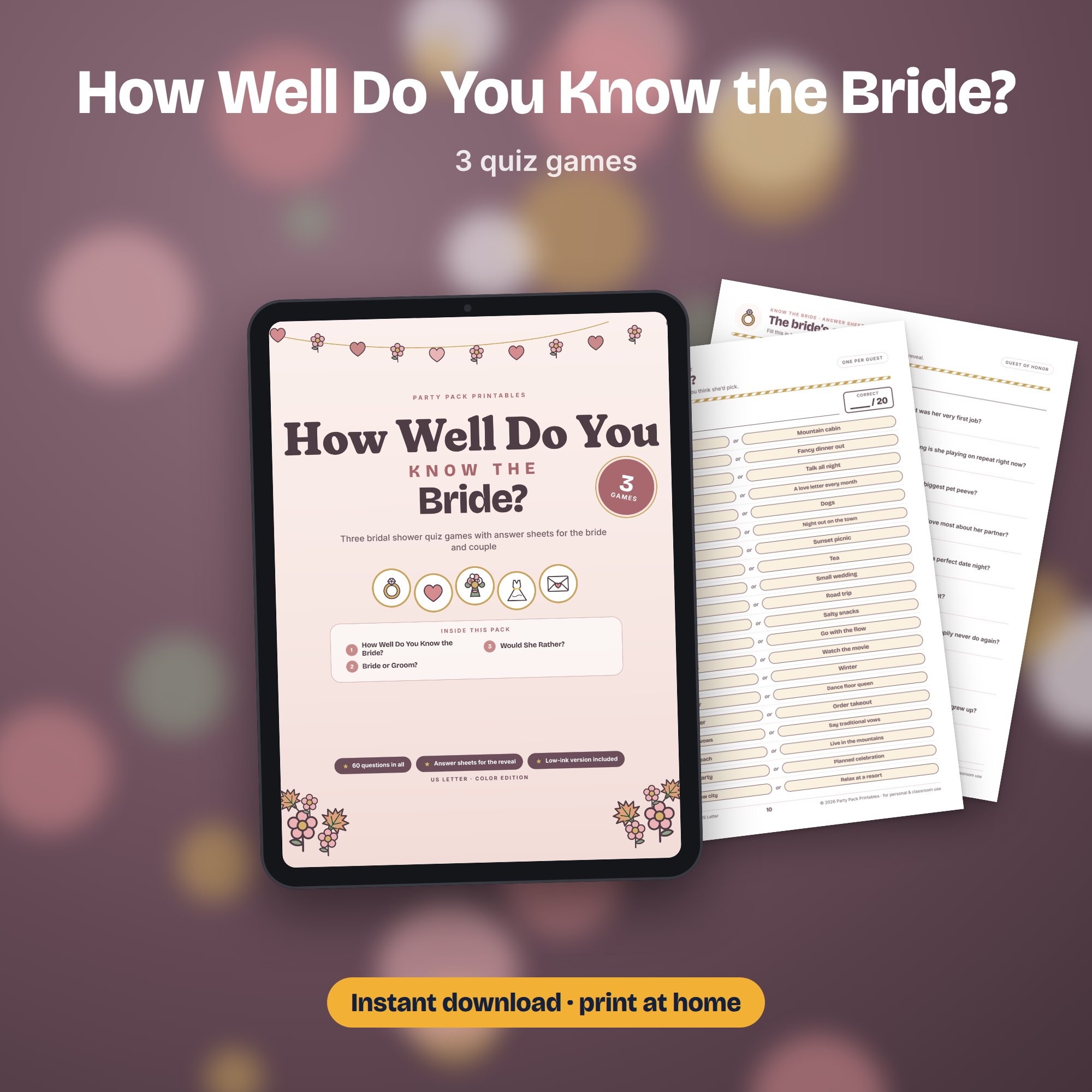 How Well Do You Know the Bride? Quiz Games, preview 4 of 4 (opens full size)